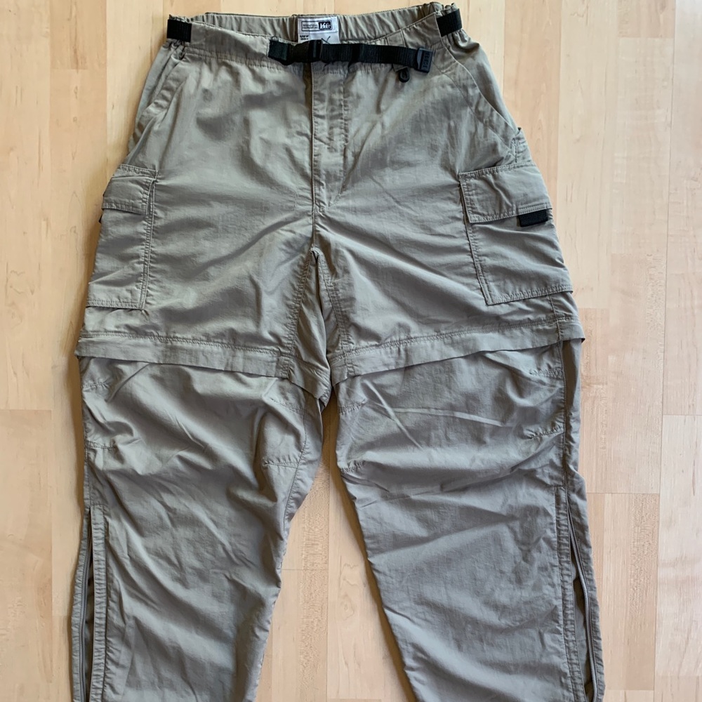 REI active outdoor pants with zip off shorts